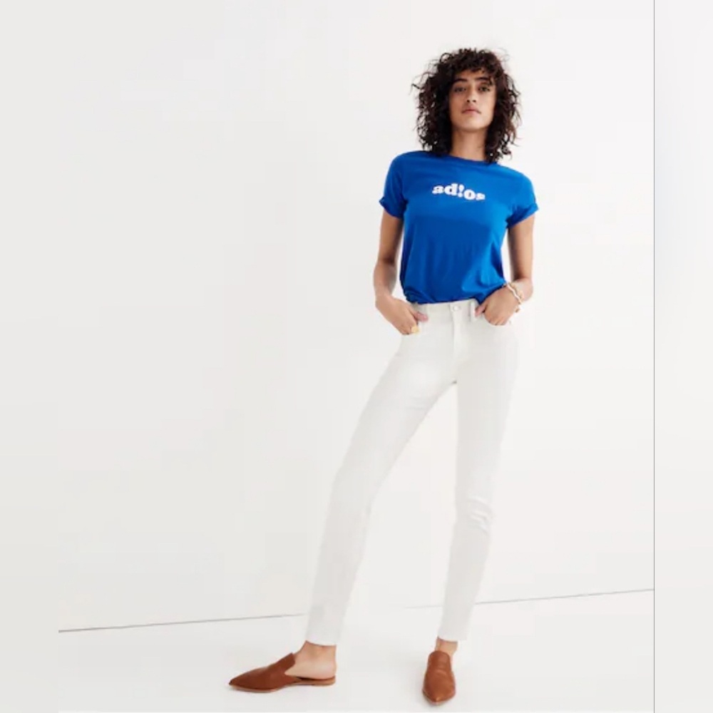 NWT Madewell 9" High-Rise Skinny White Jean, Size 32